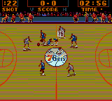 NBA Action Starring David Robinson (Game Gear) screenshot: ...and the game