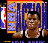 NBA Action Starring David Robinson (Game Gear) screenshot: Main title screen