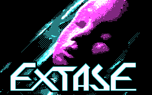 Extase (DOS) screenshot: Title Screen (CGA)