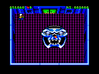 Smash T.V. (Amstrad CPC) screenshot: Scarface's resurrection