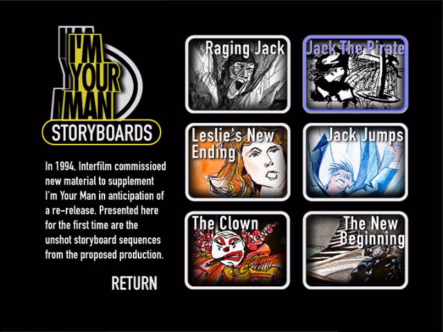 I'm Your Man: Special Edition (DVD Player) screenshot: Storyboards
