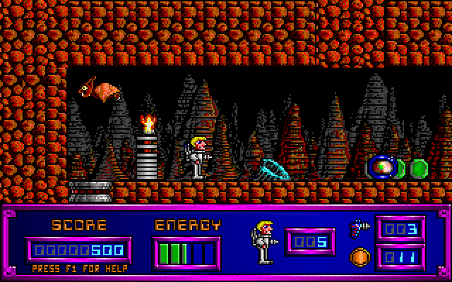 Gateworld: The Home Planet (DOS) screenshot: Underneath the Gorg base