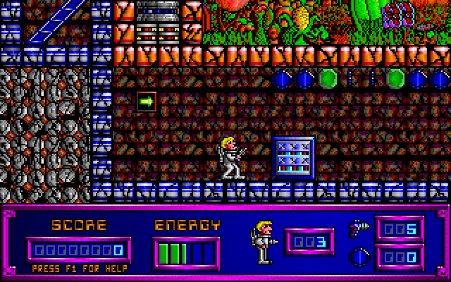 Gateworld: The Home Planet (DOS) screenshot: Underneath the lush exterior of Planet Gateworld.