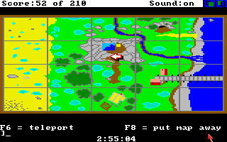 King's Quest III: To Heir is Human (Amiga) screenshot: The map.
