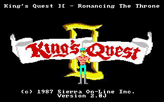 King's Quest II: Romancing the Throne (Amiga) screenshot: The title screen.