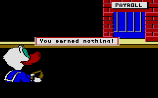 Donald Duck's Playground (Atari ST) screenshot: I didn't get any money from that job...