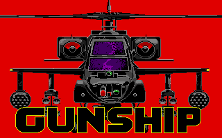 Gunship (Atari ST) screenshot: Title screen