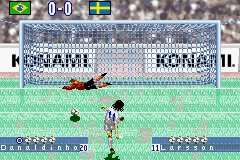 International Superstar Soccer (Game Boy Advance) screenshot: PK.