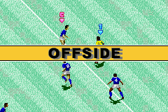 International Superstar Soccer (Game Boy Advance) screenshot: Offside.