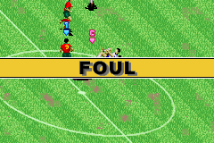 International Superstar Soccer (Game Boy Advance) screenshot: Foul.