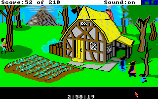 King's Quest III: To Heir is Human (Amiga) screenshot: The three bear's home.