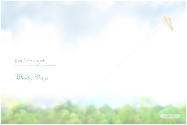 Windy Days (Browser) screenshot: The title screen