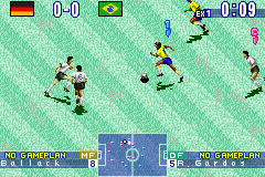 International Superstar Soccer (Game Boy Advance) screenshot: R. Gardos... in action.