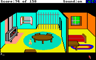 King's Quest (Amiga) screenshot: Inside the candy house.
