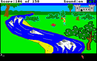 King's Quest (Amiga) screenshot: A mushroom!