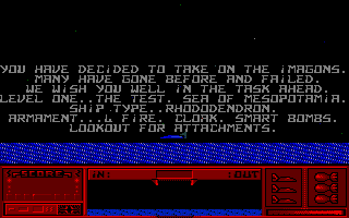 Cyberstorm (Atari ST) screenshot: The background story
