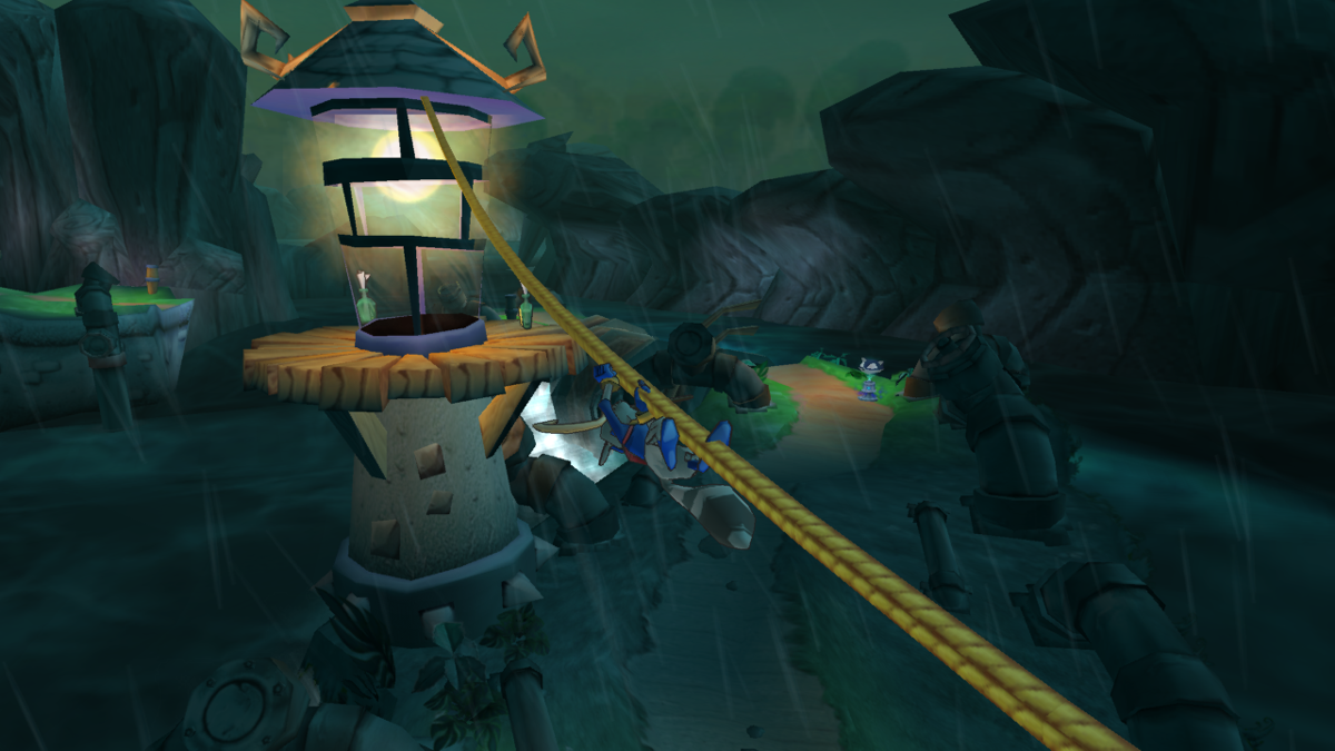 Sly Cooper and the Thievius Raccoonus (PlayStation 3) screenshot: Sly is an agile fellow