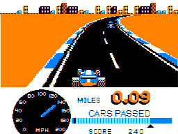 Speed Racer (TRS-80 CoCo) screenshot: Track 3
