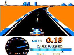 Speed Racer (TRS-80 CoCo) screenshot: Track 2