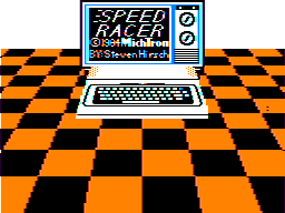 Speed Racer (TRS-80 CoCo) screenshot: Title screen