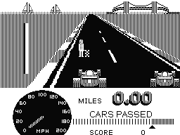 Speed Racer (Dragon 32/64) screenshot: About to start (black)