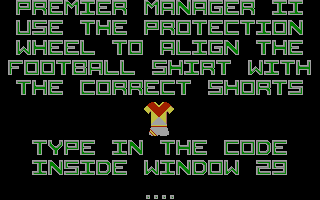 Premier Manager 2 (Atari ST) screenshot: Copy protection