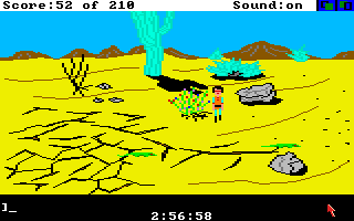 King's Quest III: To Heir is Human (Amiga) screenshot: Walking along the desert.