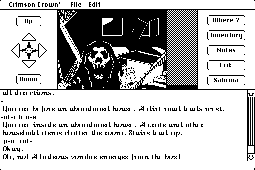 The Crimson Crown (Macintosh) screenshot: Zombie attack!