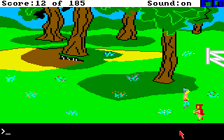 King's Quest II: Romancing the Throne (Amiga) screenshot: I found Little Red Riding Hood.