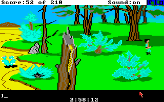 King's Quest III: To Heir is Human (Amiga) screenshot: Walking along.