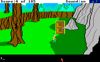 King's Quest II: Romancing the Throne (Amiga) screenshot: The magic door.