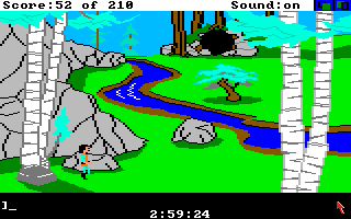 King's Quest III: To Heir is Human (Amiga) screenshot: Near a river.