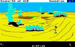 King's Quest III: To Heir is Human (Amiga) screenshot: This desert is big.