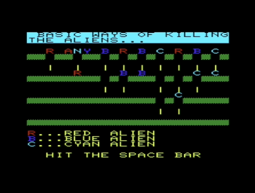 Hektik (VIC-20) screenshot: Killing diagram