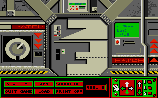 Planet of Lust (Atari ST) screenshot: Game options menu