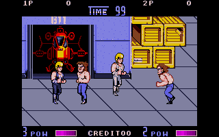 Double Dragon II: The Revenge (Atari ST) screenshot: Starting level one
