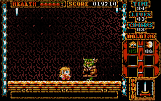 Kid Gloves II: The Journey Back (Atari ST) screenshot: The first end of level boss