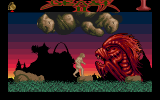Shadow of the Beast II (Atari ST) screenshot: Big red monster.