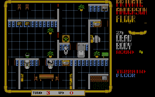 Laser Squad (Atari ST) screenshot: Man down, man down!