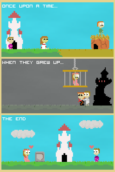 Storyteller (Browser) screenshot: Kill the evil wizard, win the girl.