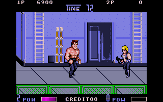 Double Dragon II: The Revenge (Atari ST) screenshot: This guy looks tough
