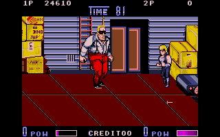 Double Dragon II: The Revenge (Atari ST) screenshot: Another big enemy