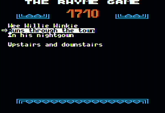 Hey Diddle Diddle (Apple II) screenshot: Moving around a line