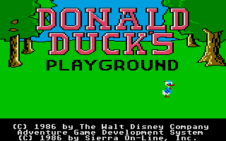Donald Duck's Playground (Atari ST) screenshot: Title screen
