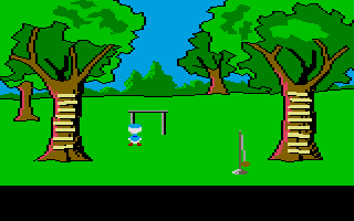 Donald Duck's Playground (Atari ST) screenshot: Now the playground starts to look a little better