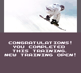 MTV Sports: Pure Ride (Game Boy Color) screenshot: You completed the training. More training options are now open.