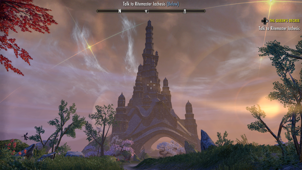 The Elder Scrolls Online: Summerset (Xbox One) screenshot: The Ceporah Tower is the main headquarters of the Psijic Order.