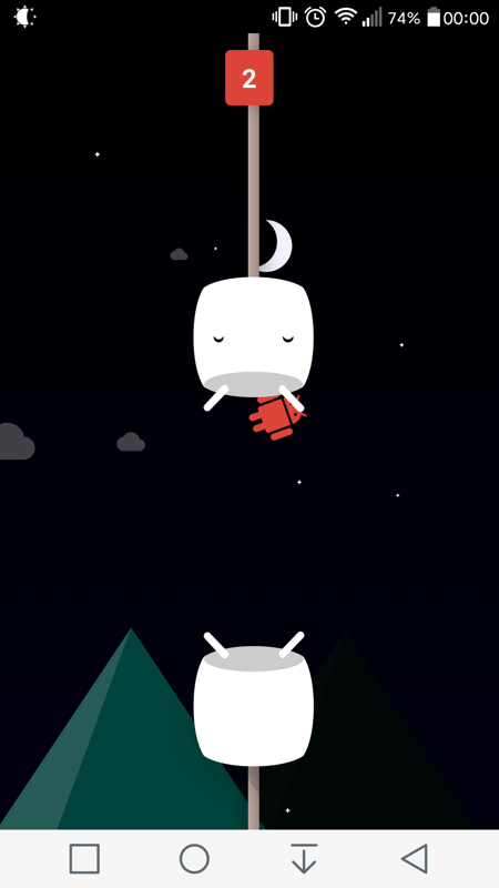 Android Marshmallow (included games) (Android) screenshot: Failure!
