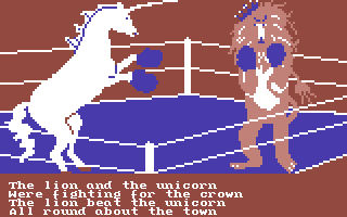 Hey Diddle Diddle (Commodore 64) screenshot: The corresponding image is shown