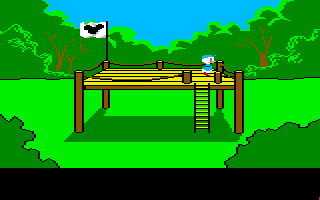 Donald Duck's Playground (Amiga) screenshot: Playing in the park.